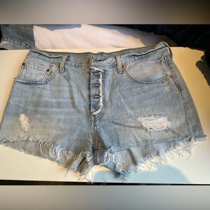 Vintage Levi Ripped Jean Shorts